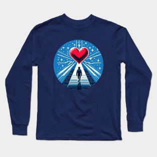 8-Bit Heart Adventure - Retro Pixel Love Quest Design Long Sleeve T-Shirt